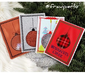 Stickdatei - ITH Postkarte Glitterkugel